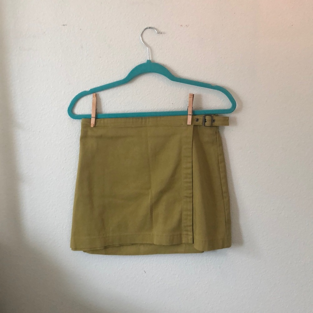 Green mini-skirt